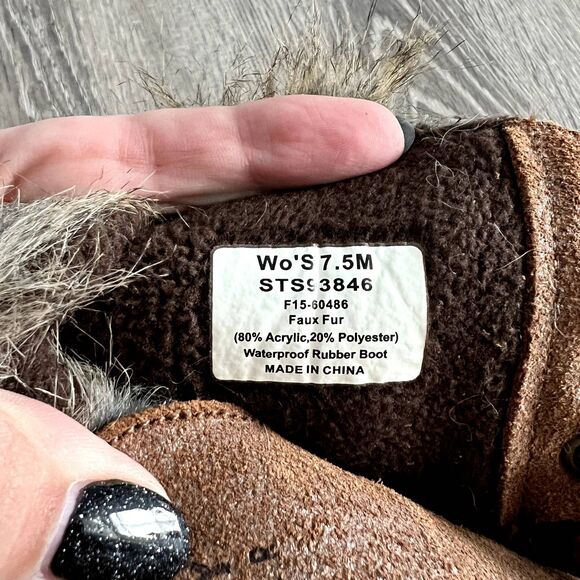 Sperry Top-sider Water Duck Boot Suede Faux Fur - Picture 10 of 10